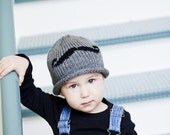Knit Baby Hat, Mustache, Knitted Photo Prop, Newborn, Infant,Toddler, Child, Youth, Teen,Adult Cap Beanie, Knitting Gift Handlebar