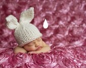 Knit Baby Bunny Hat, Hand Knit Infant/ Newborn Photo Prop, Easter Rabbit, U Choose Color, Chunky, Sizes NB- Adult, Great Spring Gift