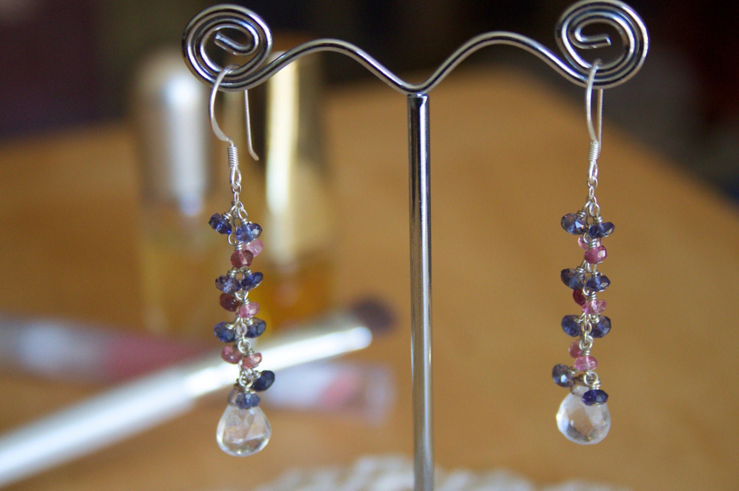 Corrine Earrings with Semi Precious stones