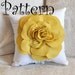 Flower Pillow PDF Felt Rose with BONUS Pillow PDF Pattern Tutorial Accent Pillow e-book