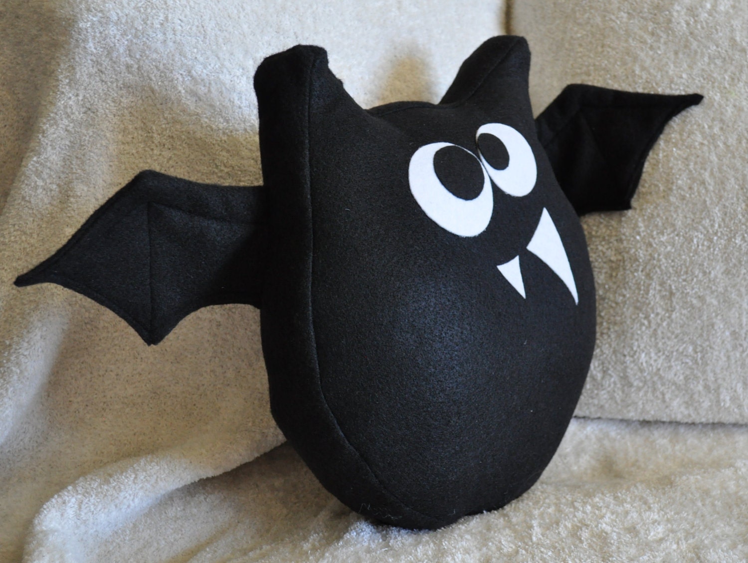 Bat Plush Pattern PDF Jugular the Bat Plush Pillow -Halloween Tutorial Pattern DIY How to Make
