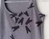 grey horsefly sleeveless tank top tie dye  one side printed