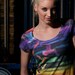 white red yellow purple birds seagulls t-shirt flying colorful spring fashion tie dye  one side printed