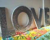 Large LOVE sequin letters (set of 4) For Wedding or Decor