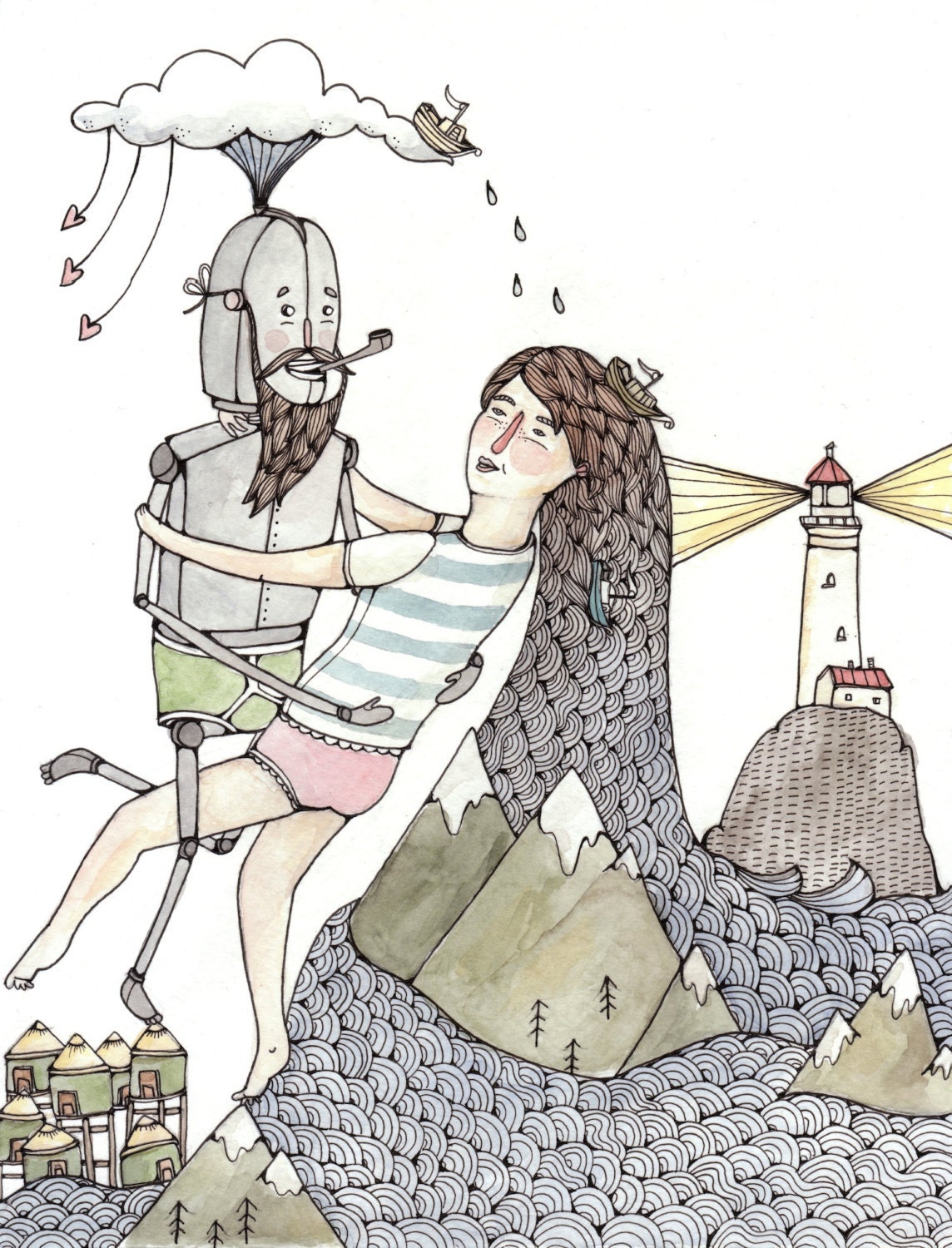 Robot Love Print 8.5x11