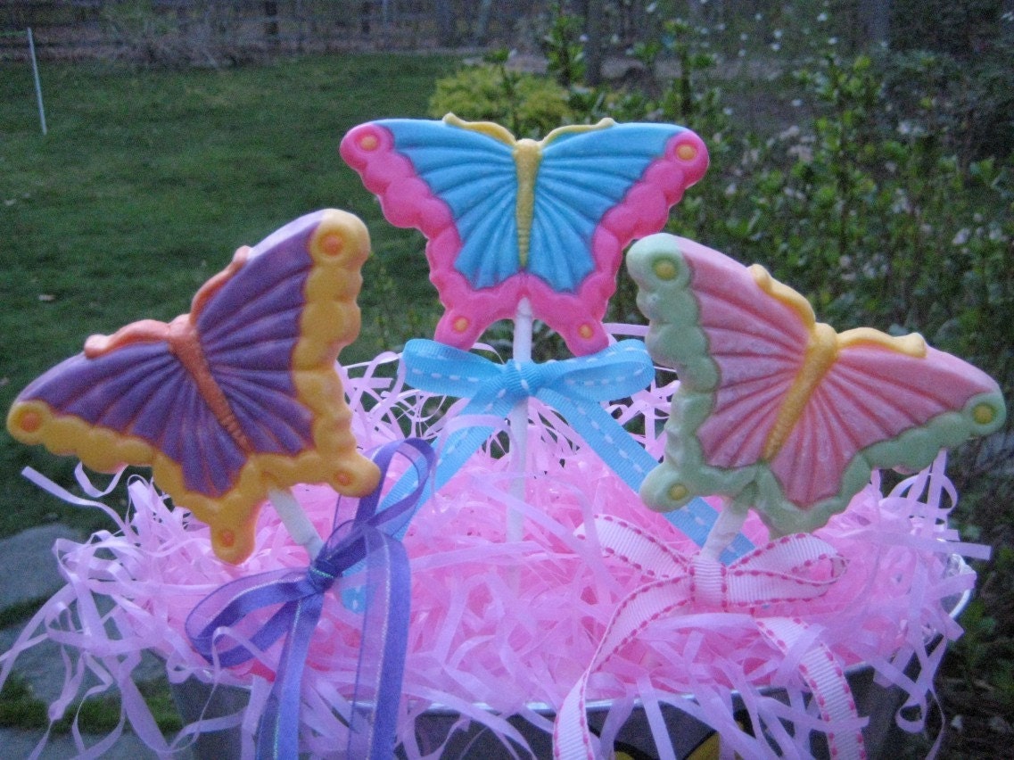 24 Chocolate Butterfly Lollipops
