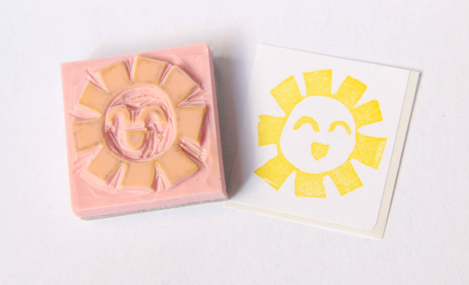 Sunny Funny Hand Carved Stamp for Acrylic Blocks