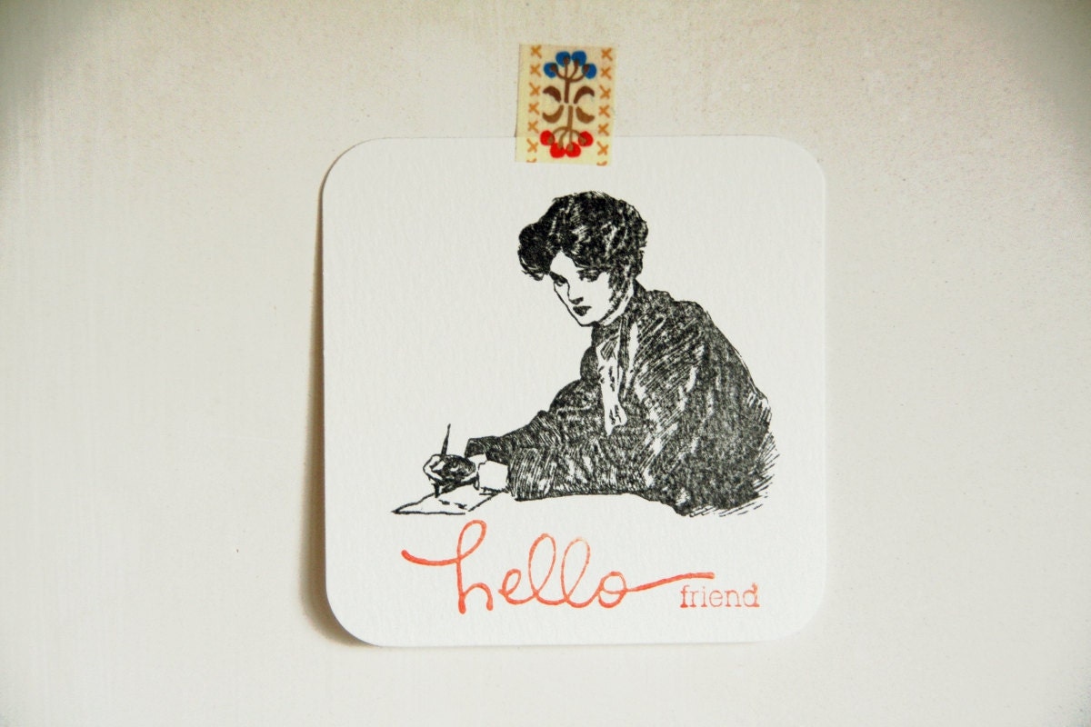 Hello friend - note cards pack of 12