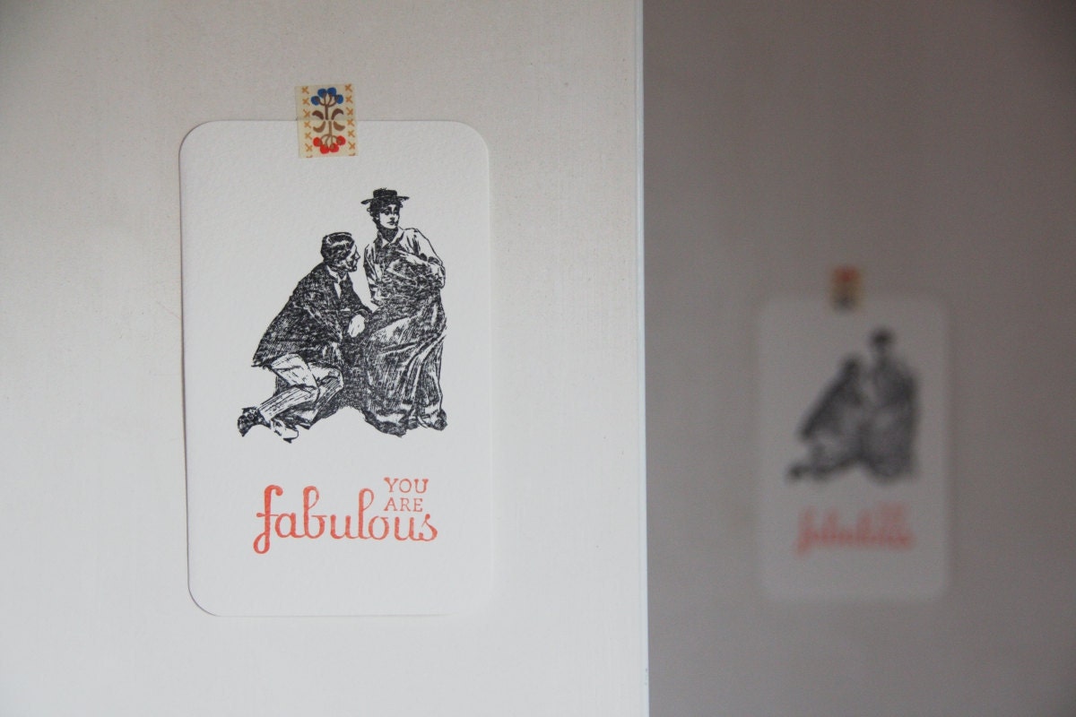 You are fabulous - st valentine's note cards pack of 12