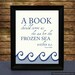 Franz Kafka Literary Book Quote Art Print "A book should serve as the ax for the frozen sea within us..."