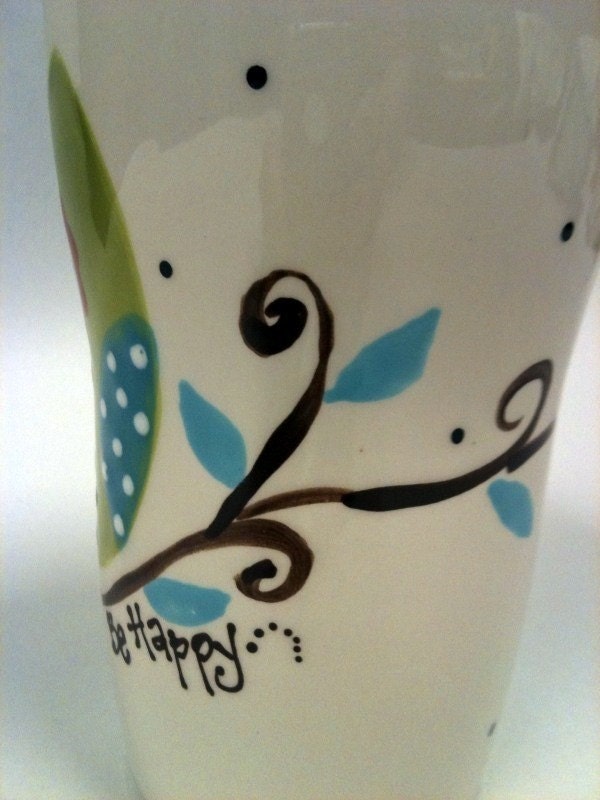 Travel Mug Hoot Owl - Be Happy