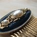 Vintage Wedding Hair Comb Blue Enameled Faux Pearl