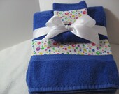 Royal Blue Towel and Washcloth Set