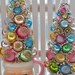 Tall Pink Santa Christmas Bottle Brush Tree Sweet Sugared Bells glass ornaments garland Shabby Chic pink bottlebrush black friday