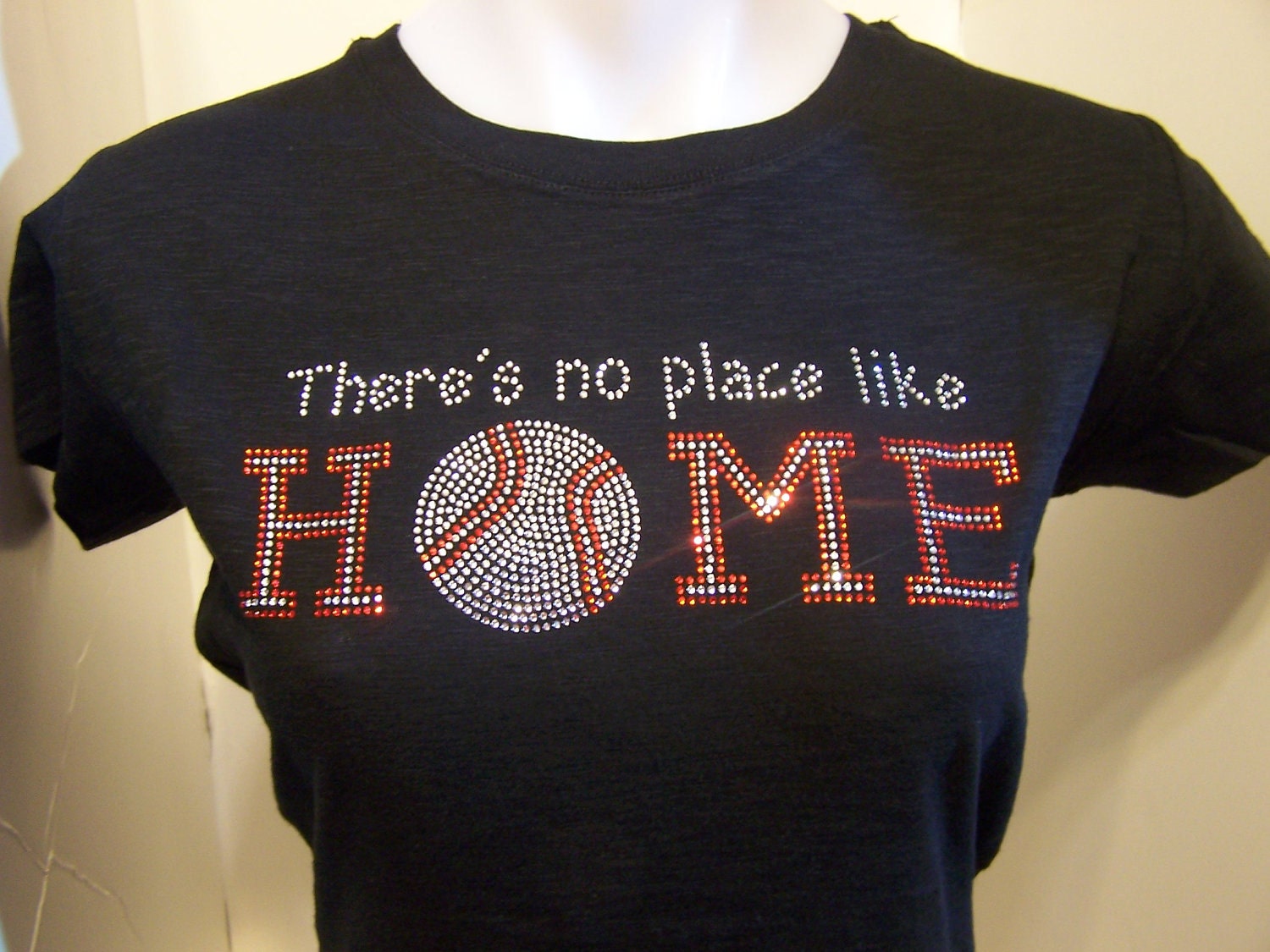 Baseball No PLace Like Home Rhinestone Heat Transfer-DIY
