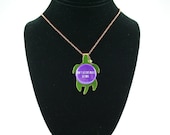 I Read Turtle Pendant