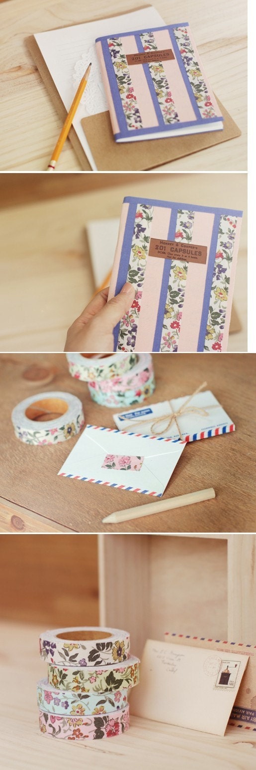 Cotton Fabric Wild Floral Deco Tape 15 mm