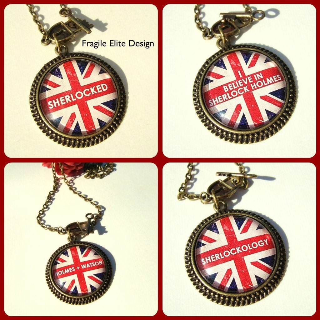 Sherlock Necklace I Believe in Sherlock Holmes Sherlock Holmes Necklace