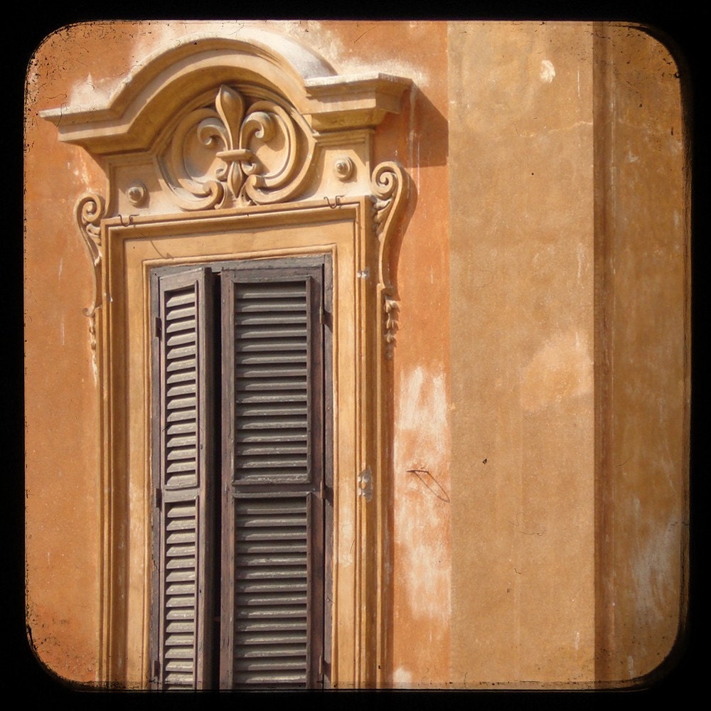 5x5 fine art photograph /// rome window /// italy photo by lesley sico