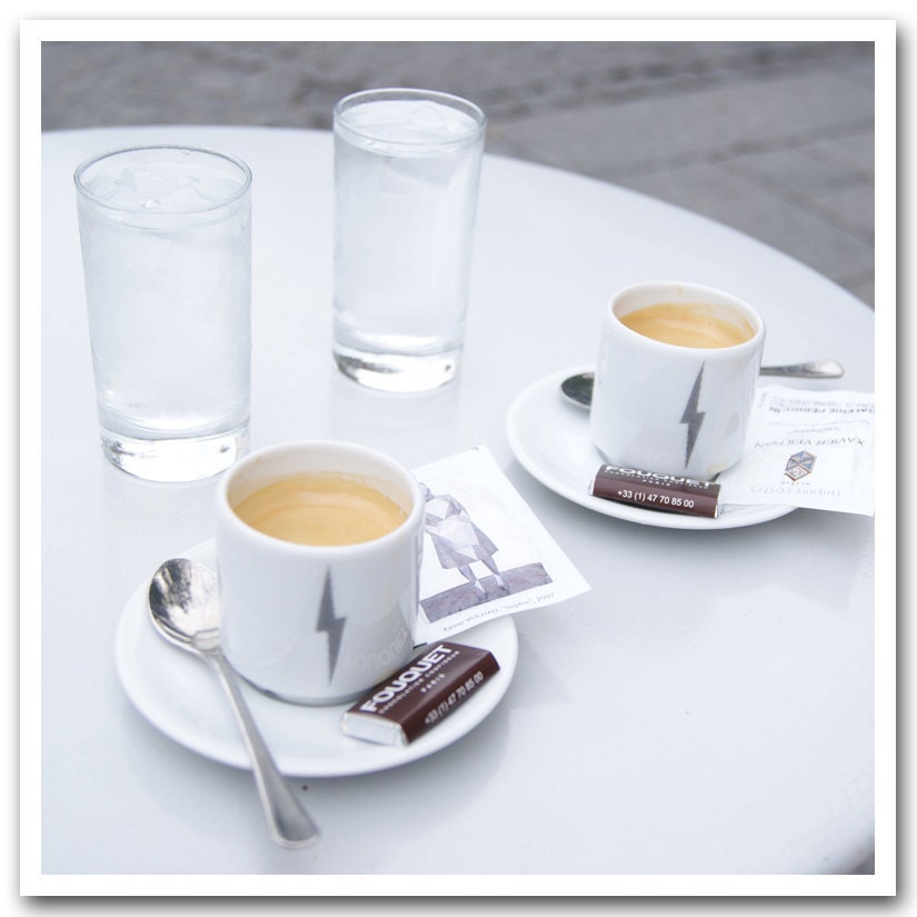 5x5 fine art photograph /// cafe at the beauborg /// paris photo by lesley sico