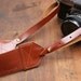 Size(1) Leather Camera Strap in Warm Chestnut Retro Handcrafted Unique by Magpie Accessories on Etsy
