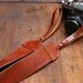 Size(1) Leather Camera Strap in Warm Chestnut Retro Handcrafted Unique by Magpie Accessories on Etsy