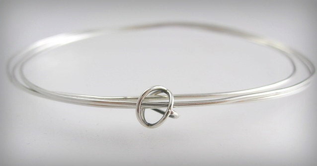 sterling silver kinetic bangle bracelet