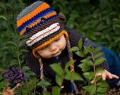 Little Boy Orange Monkey Hat - Adorable Photo Prop - Available in 6 Sizes