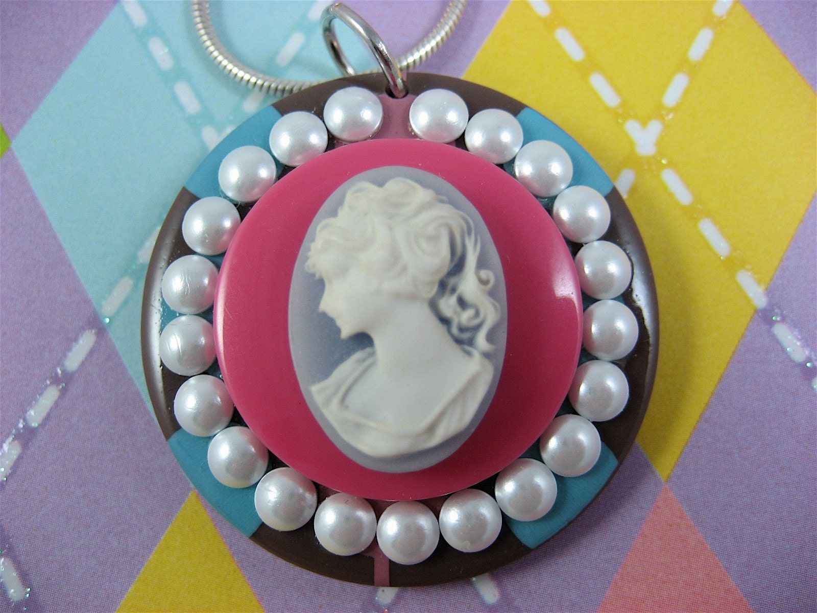 Swarovski Pearl Cameo Frenzy Necklace