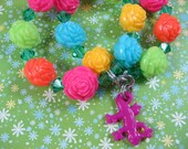 Rainbow Double Sparkle Tropical Funfetti Lizard Stretch Cuff Bracelet