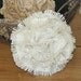 Reserved Listing for L. Johnston Burlap Rosette Pin 4 inch