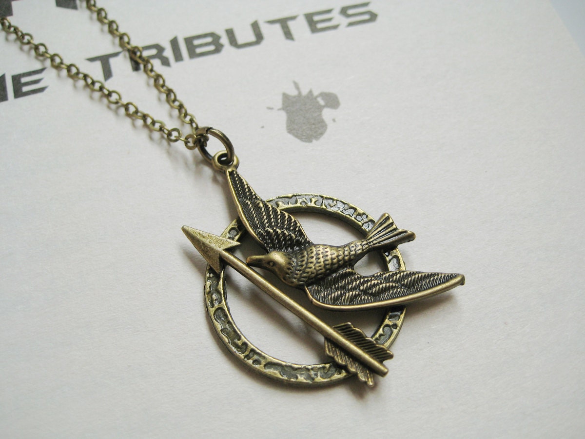 Mockingbird with arrow necklace