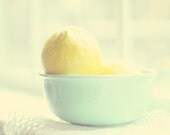 Retro lemon kitchen art fine art food photograph yellow mint kitchen wall art lemon decor 8x10 lemon print - TheGinghamOwl