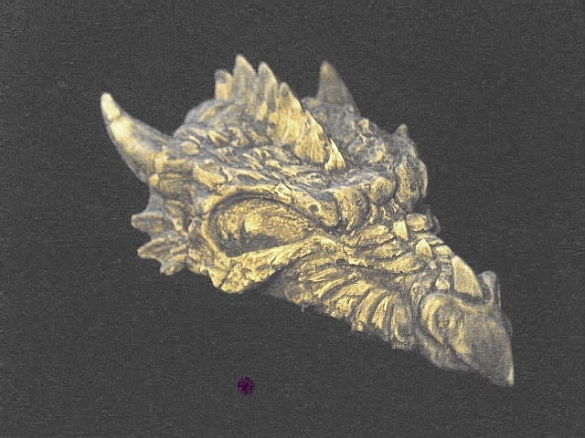 Small Dragon Skull Statue Fantasy Medieval Renaissance Bone Mystical Creature Beast Fossil Brown Mini Skeleton Horn Head Home Garden Decor