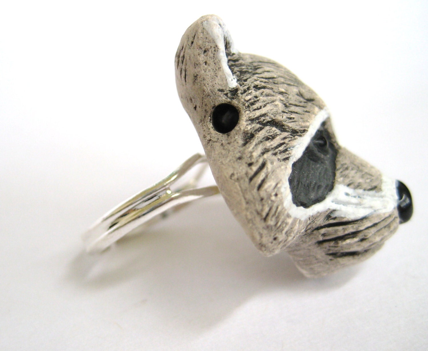 Raccoon Ring - Racoon Jewelry Woodland Friends Pottery Jewelry Womens Teen Ring