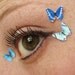 Butterfly Blue Eyeshadow Pigment Winter Eye Decals 3pcs