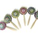 Pennant Party Decoration Set/ Pennet/ 6 Cupcake toppers/ 4 Gift Tags