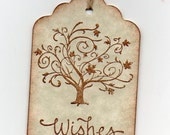 50 Wedding Wish Tree Tags / Escort Cards / Wedding Tags / Alternative Guest Book - Elegant Tree Wishes