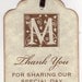 50 Vintage Personalized Thank You Tags / Gift Tags / Wedding Favor Tags / Shower Favor Tags Labels Hang Tags