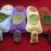 Mother with baby in leaf pouch, wool felt, wool stuffed MOST COLORS AVAILABLE