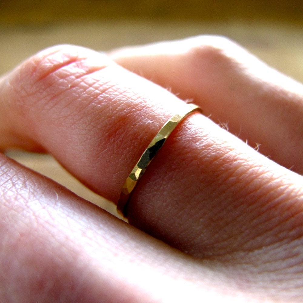 Pretty Girl Gold Stacking Ring - 14K Gold Filled Handmade Ring