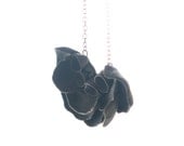 Necklaces For Women Long, IlDeRe Black Porcelain  Necklace , Sterling Silver- Free Gift Wrapping