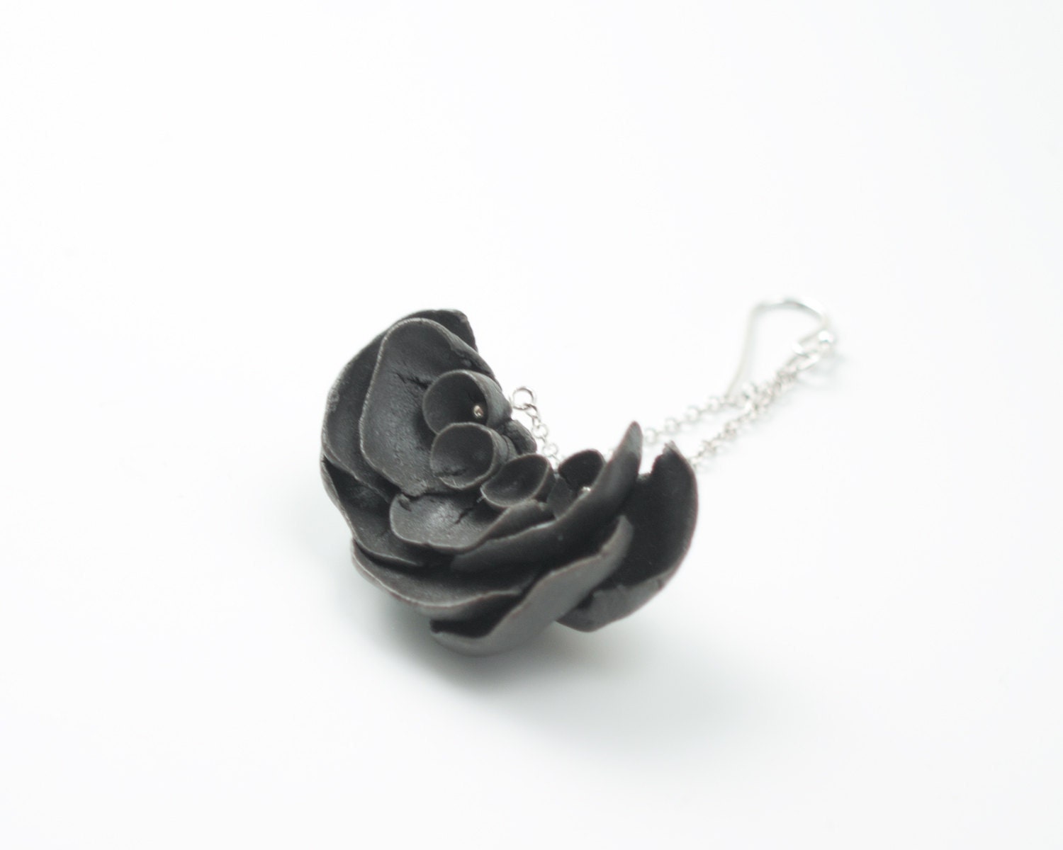 IlDeRe Black Porcelain and Sterling Silver Chandelier Earrings