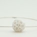 Khao-Lak Sterling Silver Necklace With Porcelain Flowers, White
