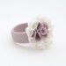 Aragonesa Flower Porcelain Ring, Purple and White