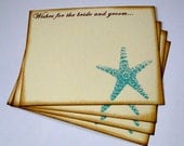 Wedding Guest Book Alternative Cards - Set of 50 - Beach Starfish Wedding Wishes