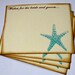 Wedding Guest Book Alternative Cards - Set of 50 - Beach Starfish Wedding Wishes