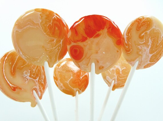Jupiter Lollipop - peaches and cream flavor - TheGroovyBaker