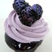 Cupcake Inspired Lollipop - Blackberry Buttercream