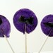 Lavender plum with cracked black pepper lollipop